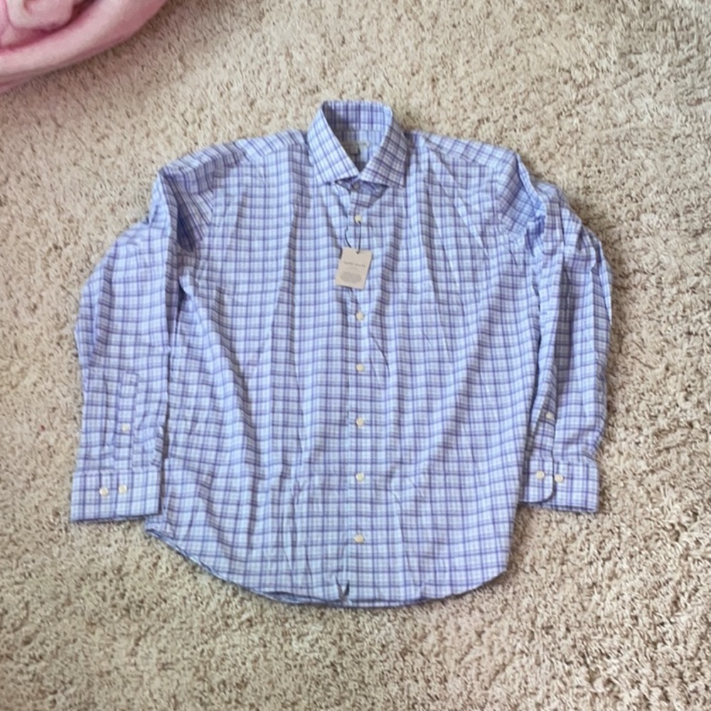 Peter Miller men's Blue Checkered Shirt